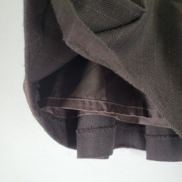 Ben Sherman Micro Mini Skirt Pleated Womens Small Brown Houndstooth Y2K Academia - Picture 5 of 9